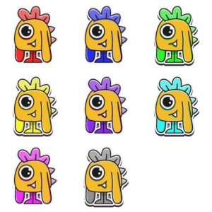 21_Main_Composite-7.jpg Vibrant Cartoon Monster Sticker - Splash-Proof Laptop & Water Bottle Decal