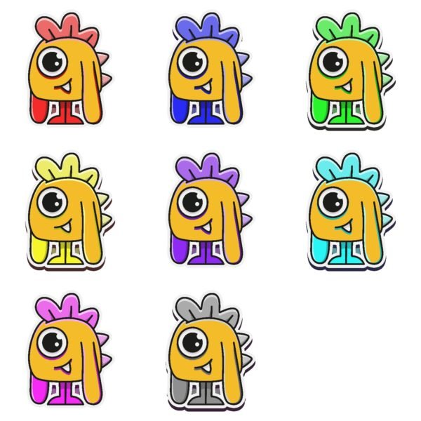 21_Main_Composite-7.jpg Vibrant Cartoon Monster Sticker - Splash-Proof Laptop & Water Bottle Decal